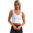 thumbnail image 3 of Rosvigor Womens Sports Bras Longline Wirefree Padded Workout Tank Tops for Women, 3 of 8