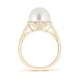 thumbnail image 2 of ANGARA Victorian Style South Sea Cultured Pearl and Diamond Ring in 14K Yellow Gold for Women | June Birthstone, Birthday, Anniversary, Jewelry Gift for Women | Pearl Ring, 2 of 9