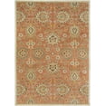 thumbnail image 3 of Hauteloom Elkins Wool Living Room, Bedroom Farmhouse Area Rug - Traditional Floral Carpet - Bohemian Paisley Vibe - Orange, Cream, Red, Blue, Brown, Salmon - 8' Square, 3 of 19