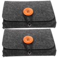 thumbnail image 3 of Essential Oil Carrying Case Small Essential Oil Storage Bag Portable Travel-Friendly Dark Grey 13.40X10.00X3.00CM 2Pcs, 3 of 4