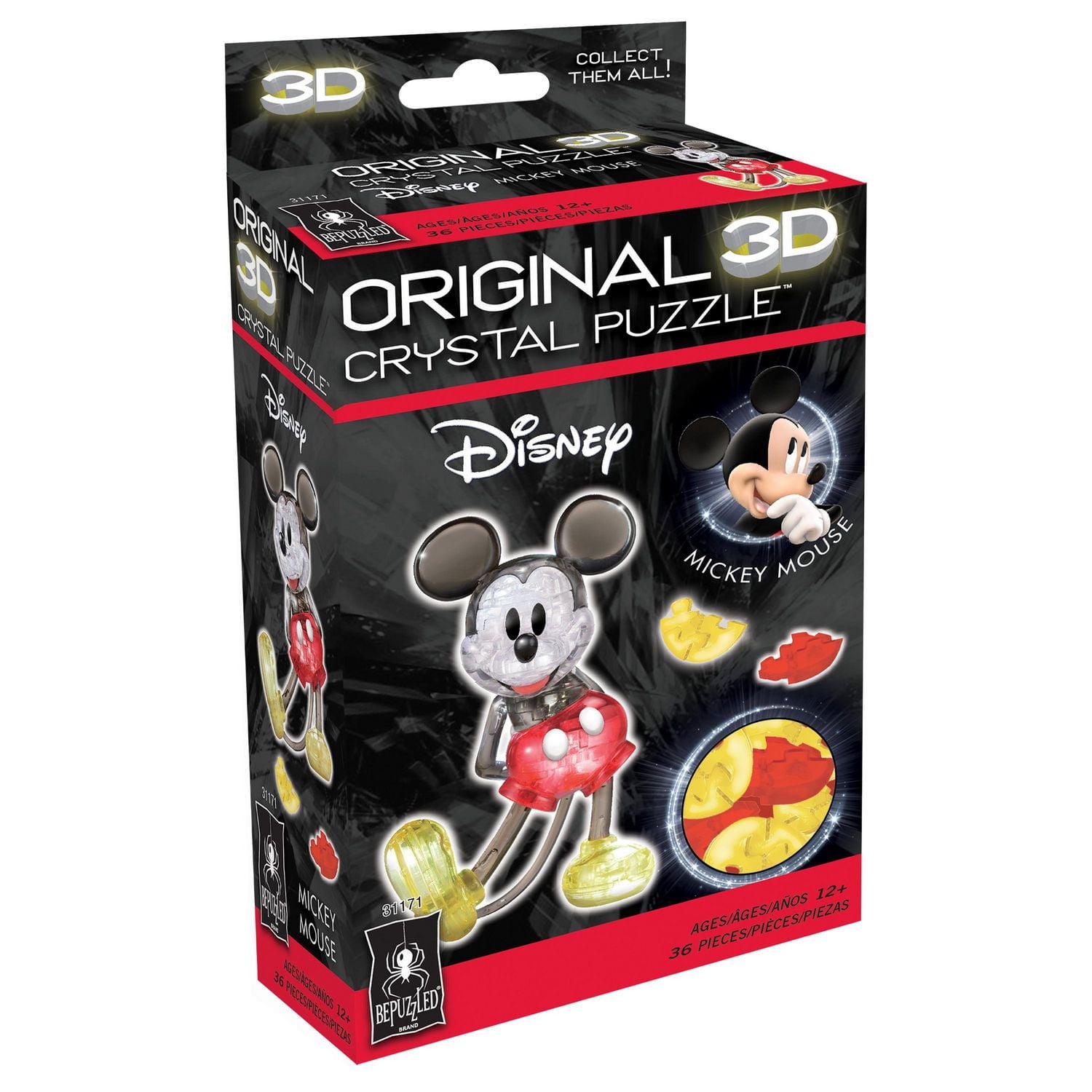 Puzzle en cristal 3D Disney Mickey Mouse (multicolore)