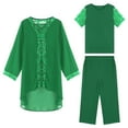 thumbnail image 3 of Aislor Women's 3 Pieces Mother of The Bride Dress Pant Suits with Jacket for Cocktail Party Formal Outfit Green 3XL, 3 of 7