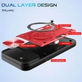 thumbnail image 2 of for iPhone SE Case 2020 2022/iPhone 8 Case/iPhone 7 Phone Case,Metal Stand Ring Holder,Lens Protector,Slim Bumper Full Protection Shockproof Hard Cover for Women Men (Red), 2 of 14