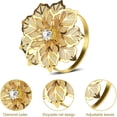 thumbnail image 4 of Napkin Ring Rose Gold Stainless Steel Flower Shaped Decorative Napkin Holder For Table Dining Party Wedding 1 Pack, 4 of 4