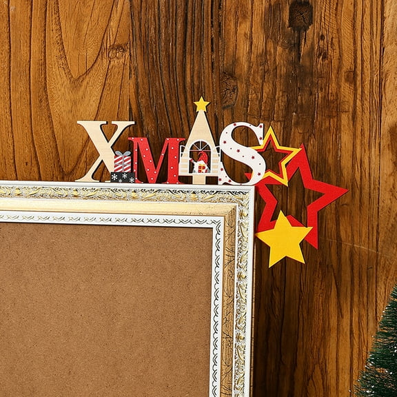 Christmas Door Corner Photo Frame Decorations, Xams Door Topper Door Sign Decor for Party Props,A