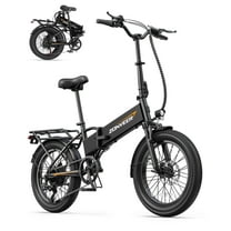 Zonveer Folding Electric Bike for Adults - 7-Speed Mountain Ebike with Peak 1200W 28MPH Brushless Motor, 48V10.4Ah Removable Battery, 20X3.0 Fat Tire UL2849