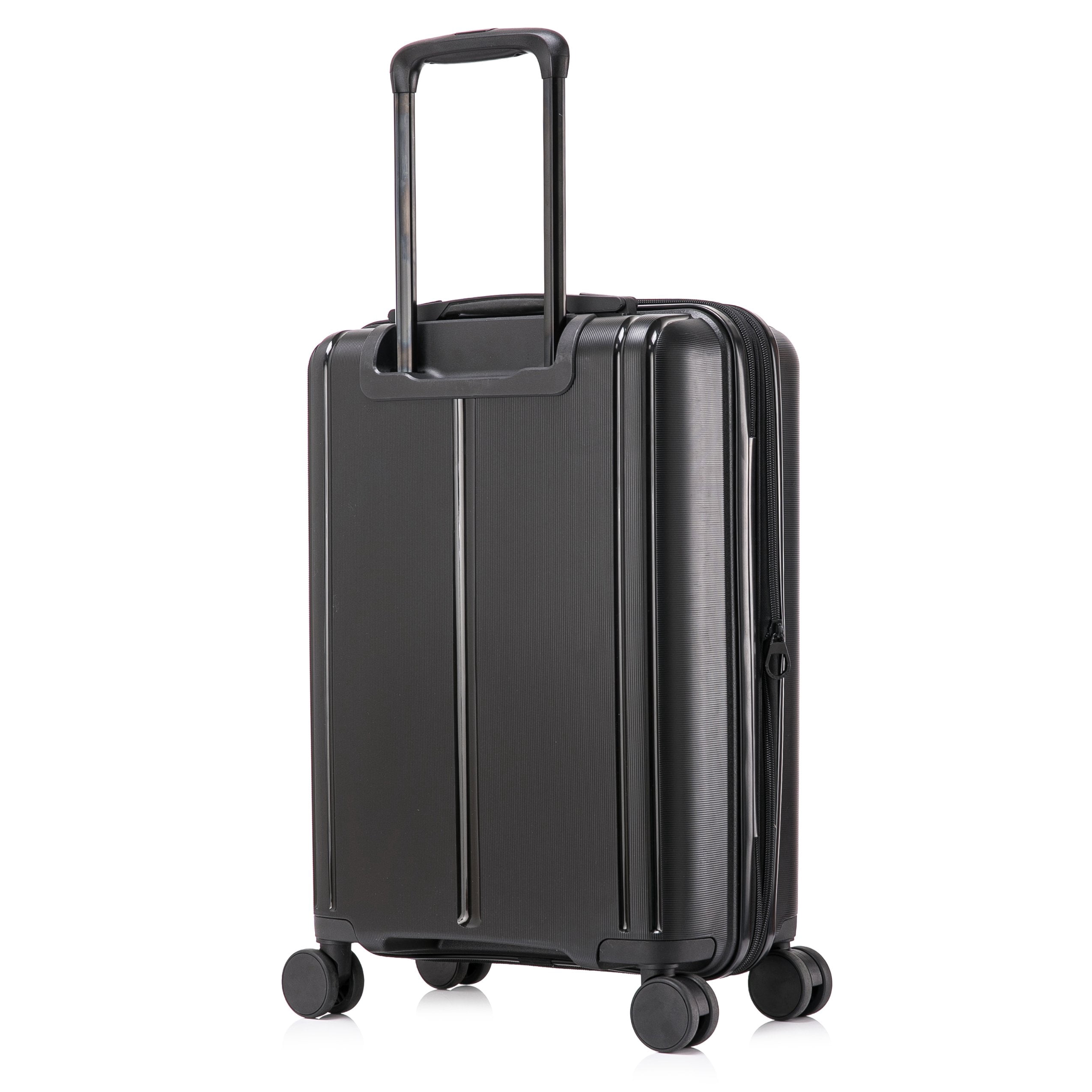 DUKAP AIRLEY 20" Lightweight Hardside Carry-On Luggage with Spinner Wheels, Handle and Trolley, Black