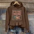 thumbnail image 2 of Womens Casual Long Sleeve Graphic Tee Shirts Hooded Sweatshirts Pullover Tops For Women, 2 of 5