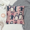 thumbnail image 2 of Orinice Penguin Pattern Graphic Decorative Cushion Cover for Home Couch Living Room Sofa Square Car Bedroom 1PC 20x20in, 2 of 5