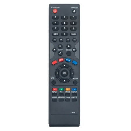 D058 Replace Remote for DYNEX Blu-ray Disc DVD Player DX-WBRDVD1-CA DX-WBRDVD1