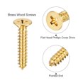 thumbnail image 4 of Uxcell M5x25mm Brass Wood Screws, Phillips Flat Head Self Tapping Connector 48 Pack, 4 of 5