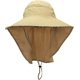 thumbnail image 2 of Gorro anti - UV de color caqui neutro con protección para el cuello de 25 cm y ala ancha de 11 cm para caza, pesca, camping y jardinería al aire libre - circunferencia de la cabeza 56 - 60 cm Rojo Verde JM, 2 of 5