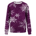 thumbnail image 4 of EGNMCR Noël Sweatshirt Mode Haut à Col Rond Imprimé pour Femmes Manches Longues Blouse Confortable Sweatshirt, 4 of 5