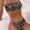 02, variant on Women's Bikini Sets Ribbed Two Piece Swimsuits Bathing Suit Side Tie Thong Swimwear