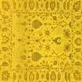 thumbnail image 1 of Ahgly Company Machine Washable Indoor Square Abstract Yellow Modern Area Rugs, 6' Square, 1 of 4