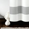 thumbnail image 6 of Lush Decor Boho Tassel Stripe Yarn Dyed Eco-Friendly Recycled Cotton Shower Curtain Neutral/White Single 72X72, 6 of 11