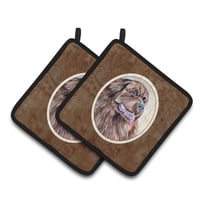 Carolines Treasures 7119PTHD Newfoundland Pair of Pot Holders 7.5HX7.5W multicolor