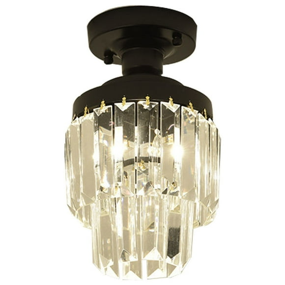 Mini Chandelier Crystal Ceiling Light Semi Flush Mount Ceiling Lighting Fixture Modern Crystal Ceiling Lamp