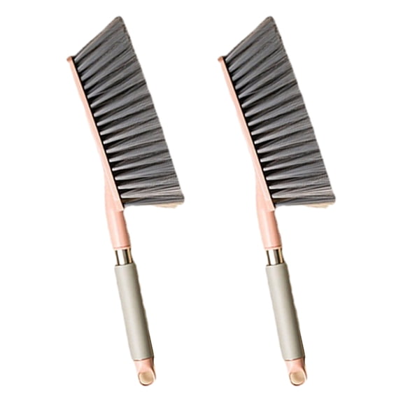 LHNFT 2 Pack Soft Bristle Bed Sheets Sweeping Cleaning Brush with Long Hand, Counter Duster for Debris Hair Remover Desk Quilt Sofa Furniture
