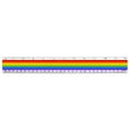 thumbnail image 2 of Rainbow Pattern 12 Inch Standard and Metric Plastic Ruler, 2 of 3
