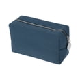 thumbnail image 1 of Bolsas de maquillaje de patrón de cuadros de gofre únicas 1 Pc para viajar azul marino de poliéster, 1 of 1