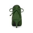 thumbnail image 2 of Unique Bargains Women's Pointy Toe Kitten Heel Ankle Booties Green 8.5, 2 of 8