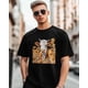 thumbnail image 1 of Camisetas de manga corta con estampado de vaca y flores de primavera para hombre, camisetas de cuello redondo, 1 of 8