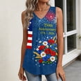 thumbnail image 5 of Iaqnaocc 250 Anniversary Usa Shirt Womens Tank Tops Sleeveless 2026 Summer Casual Loose V Neck Pleated Tank Tops Independence Day American Flag Floral Print Vintage Tee Tops Dark Blue XXL, 5 of 6