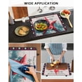 thumbnail image 6 of nqOlkjepod Large Induction Cooktop Protector Mat 24"x21", Independence Day Stove Top Covers for Electric Stove, Vintage Red Star Trees Wooden Grain Stove Burner Cover Mats, Glass Top Stove Cover, 6 of 8