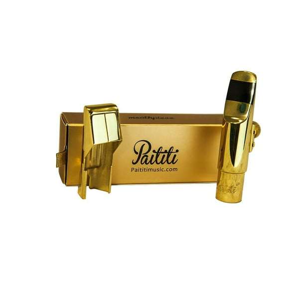 Paititi Professional Gold Plated Alto Saxophone Metal Mouthpiece #5