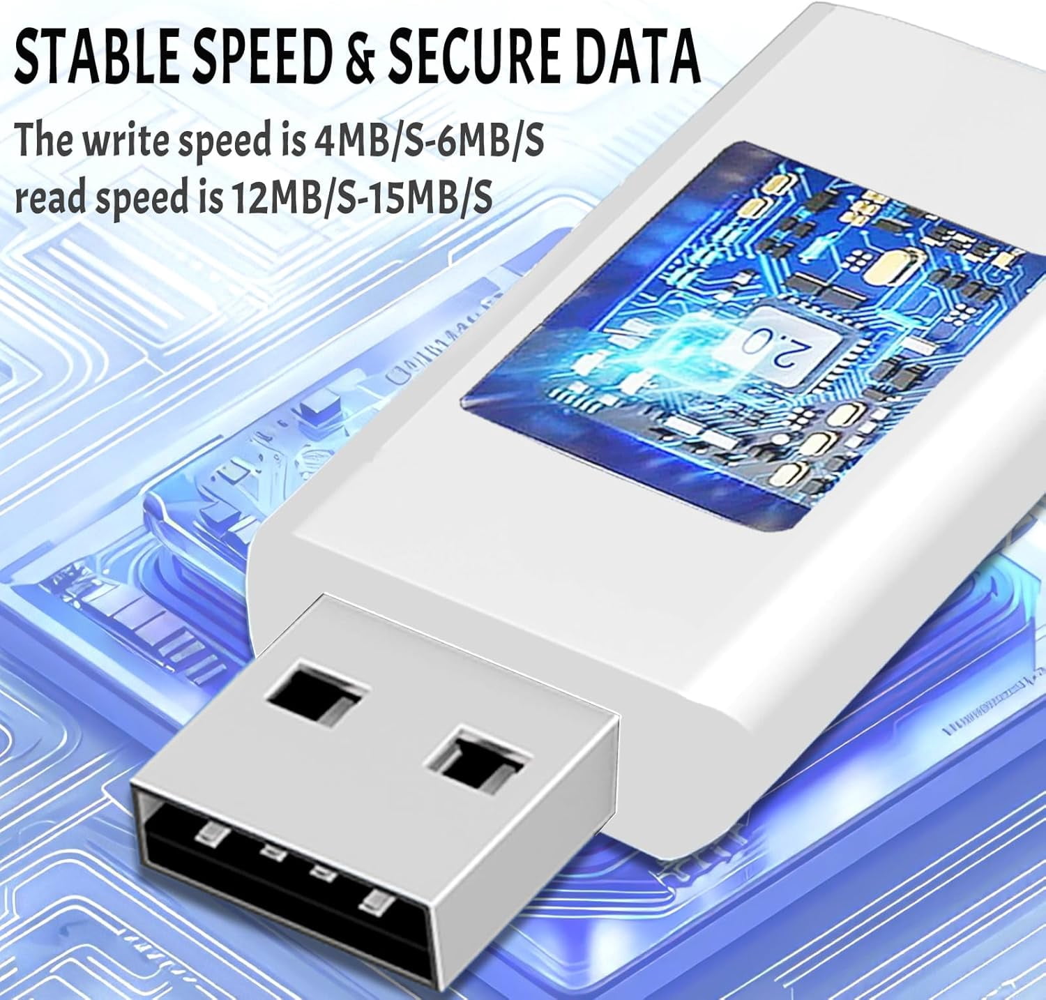 10PACK 32GB USB 2.0 Flash Drive Thumb Drive Rotating Memory Stick Jump for Storage and Backup Metallic White Paint