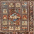 thumbnail image 1 of Ahgly Company Indoor Square Traditional Brown Red Animal Area Rugs, 8' Square, 1 of 6
