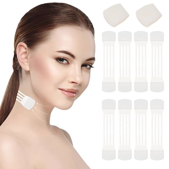 XIRQI 48 pcs Neck Tape Lifting Invisible Instant and Face Strap Patch Tightening Skin Tone
