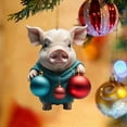 thumbnail image 2 of Lohuatrd Christmas Pendant Adorable Cartoon Pig Shape Xmas Tree Hanging Ornament for Home Festive Decorations, 2 of 8