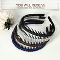 thumbnail image 7 of Unique Bargains 4pcs Teeth Comb Headband Tooth Comb Hair Hoop for Women Deep Brown Black Deep Blue Gray, 7 of 7