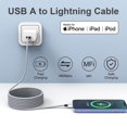 thumbnail image 3 of Cable de carga Aukelan de 6 pies, 3 unidades, nailon trenzado para iPhone, 3 of 7