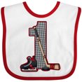 thumbnail image 3 of Inktastic First Birthday Red Hockey Boys or Girls Baby Bib, 3 of 4