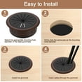 thumbnail image 4 of 6 Pack Desk Grommet, 1.97 Inch 50mm Desk Cable Hole Cover, Brown, 4 of 6