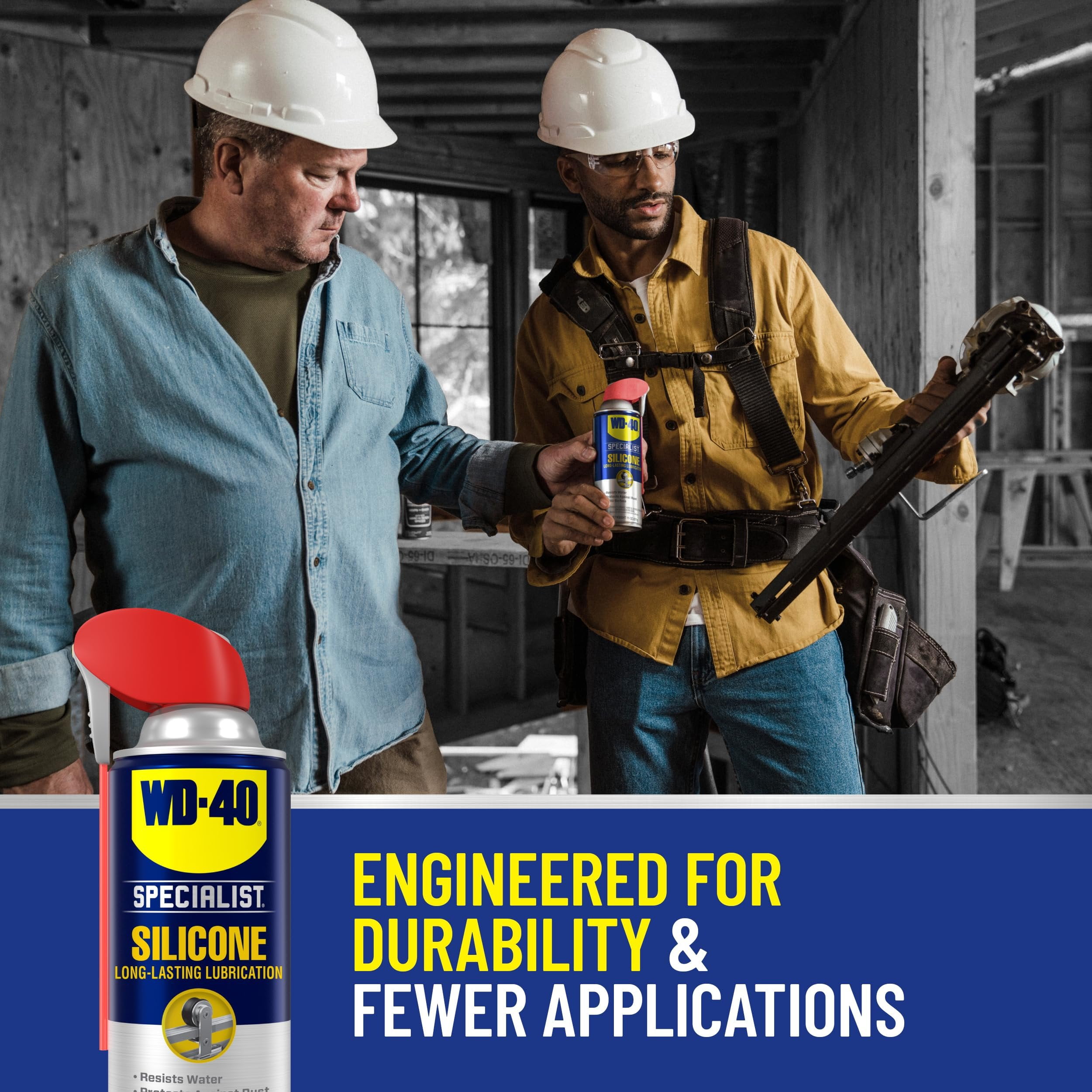 WD-40 Specialist Silicone Lubricant Spray - Smart Straw, Twin Pack, 11 oz Each