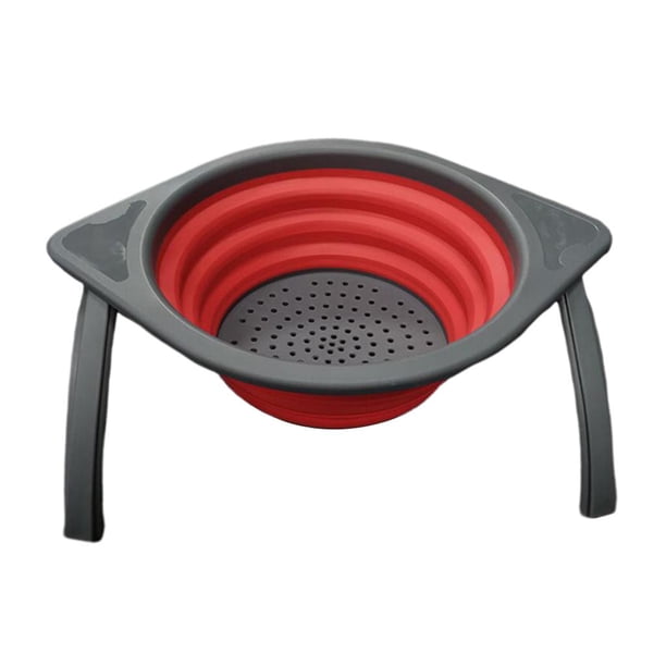 Colador Plegables de Silicona Grado Alimenticio para Cocina, Frutas, Verduras , rojo Macarena Filtro de lavado de verduras y frutas