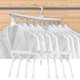 thumbnail image 2 of Perchas plegables para ahorrar espacio de almacenamiento: perfectas para ropa, suéteres y viajes. Organizador de armario portátil blanco, 2 of 8