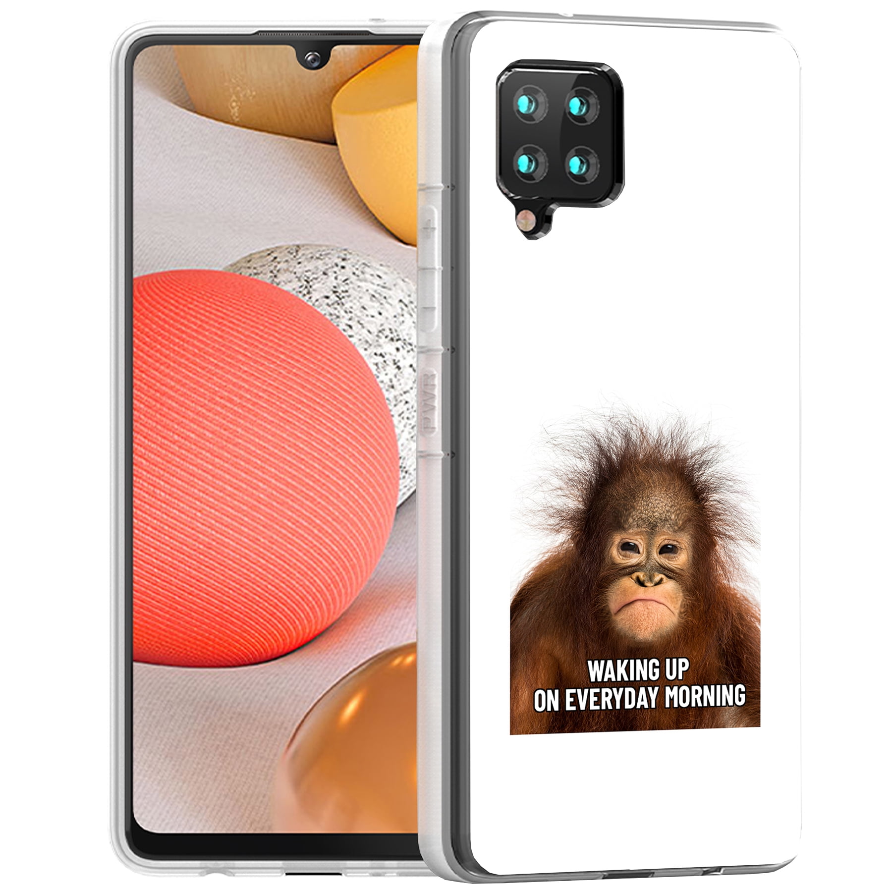 TalkingCase Slim Case Cover Compatible for Samsung Galaxy A42 5G, Funny Meme  Waking Up Print, Thin, Flexible, Soft, USA 