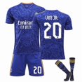 thumbnail image 1 of Real Madrid Borta Kungliga Fotbollsdräkter Fotbollströja T-shirt 22/23 Vuxna barn - on stock 20 Vini Jr 22(120-130CM), 1 of 1