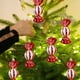 thumbnail image 5 of Adornos navideños brillantes galvanizados | Adornos de plástico coloridos para árbol | Colgantes navideños de 11 cm para decoración festiva, 5 of 5