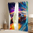 thumbnail image 3 of Manfei Racing Car Blackout Curtains Set of 2 (52x84 Each),Speed Sport Window Curtains,Purple Orange Blue Curtains and Drapes For Boys Teens,Super Cozy Room Decor, 3 of 6