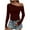 Wine, variant on cfhntfmh Women's Long Sleeve off Shoulder Tops Slim Fit Going out Shirts Basic Blouses Fashion Fall Outfits for Women
