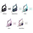 thumbnail image 3 of Gaming Headset with Foldable Kitten Ears, RGB LED Light, Stereo Sound, Microphone, USB 3.5mm, Wired, Over Ear, Kids, 3 of 4
