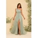 thumbnail image 5 of Vestido de dama de honor ROSETOO 2025 de chifón con un hombro naranja 20W, 5 of 8