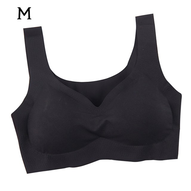 Sujetador sin costuras Wireless Hacer subir Lingerie Sport Ropa interior transpirable, Negro, M seitruly AP002552-02