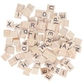thumbnail image 1 of 100 Uds. Azulejos de letras de madera, azulejos del alfabeto de madera, letras mayúsculas AZ para manualidades, colgantes, hechizos, 1 of 8